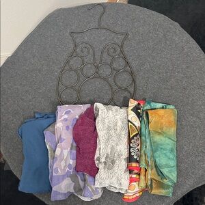 Scarves and scarf holder set